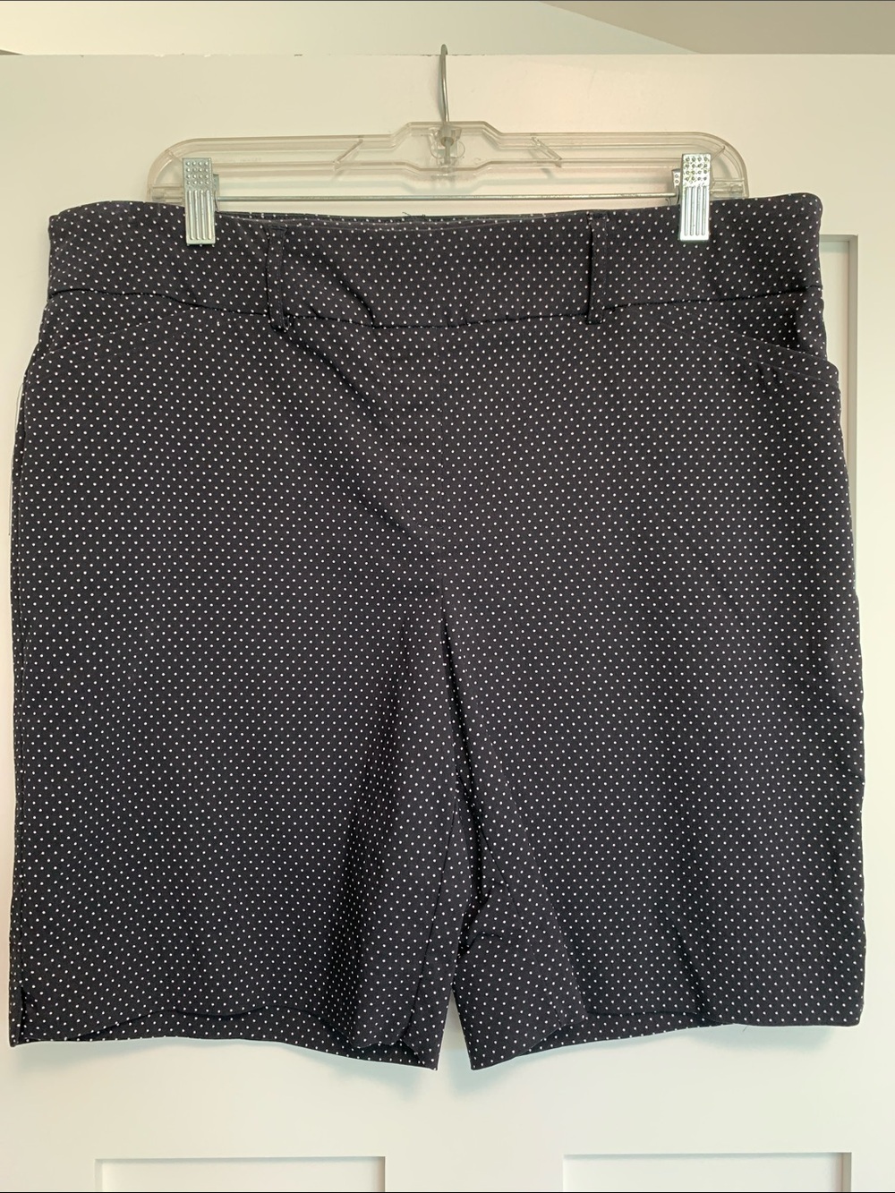 Hilary Radley Black Polka Dot Bermuda Shorts